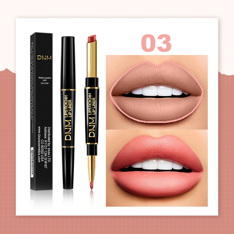 💄2-in-1 Vattenfast läppstift Lipliner