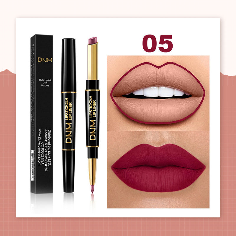 💄2-in-1 Vattenfast läppstift Lipliner