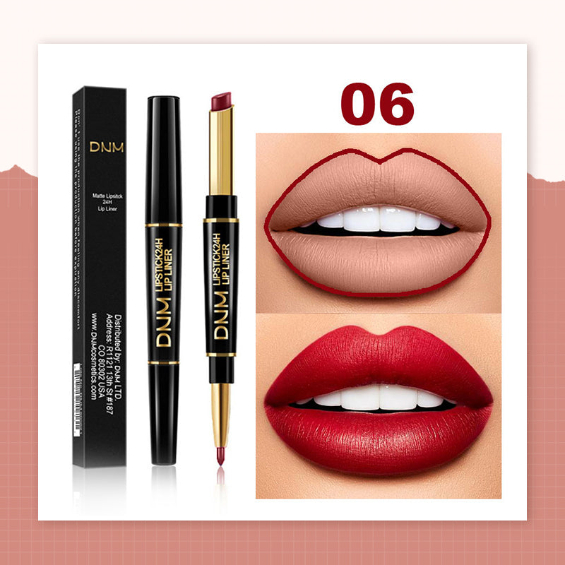 💄2-in-1 Vattenfast läppstift Lipliner